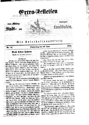 Extra-Felleisen (Würzburger Stadt- und Landbote) Donnerstag 25. Juni 1874
