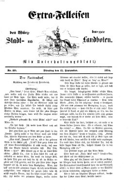 Extra-Felleisen (Würzburger Stadt- und Landbote) Dienstag 15. September 1874