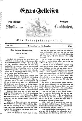 Extra-Felleisen (Würzburger Stadt- und Landbote) Donnerstag 17. Dezember 1874