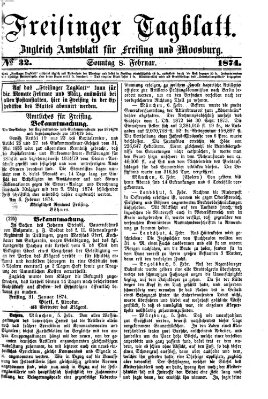 Freisinger Tagblatt (Freisinger Wochenblatt) Sonntag 8. Februar 1874