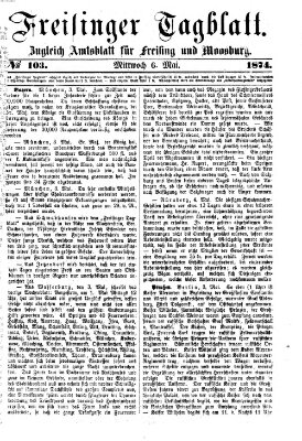 Freisinger Tagblatt (Freisinger Wochenblatt) Mittwoch 6. Mai 1874
