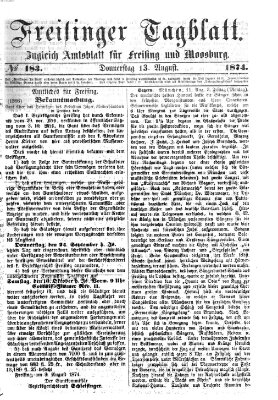 Freisinger Tagblatt (Freisinger Wochenblatt) Donnerstag 13. August 1874