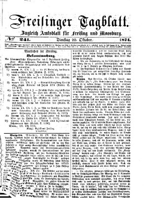 Freisinger Tagblatt (Freisinger Wochenblatt) Dienstag 20. Oktober 1874