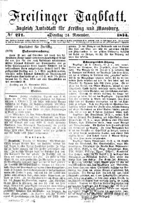 Freisinger Tagblatt (Freisinger Wochenblatt) Dienstag 24. November 1874