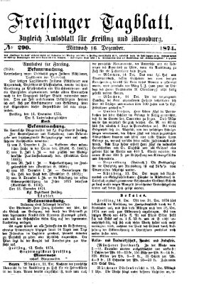 Freisinger Tagblatt (Freisinger Wochenblatt) Mittwoch 16. Dezember 1874