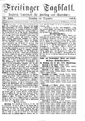 Freisinger Tagblatt (Freisinger Wochenblatt) Samstag 19. Dezember 1874