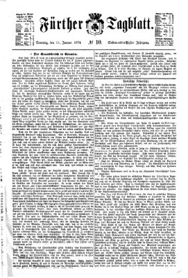 Fürther Tagblatt Sonntag 11. Januar 1874