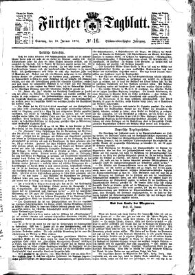 Fürther Tagblatt Sonntag 18. Januar 1874