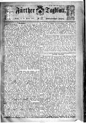 Fürther Tagblatt Dienstag 20. Januar 1874