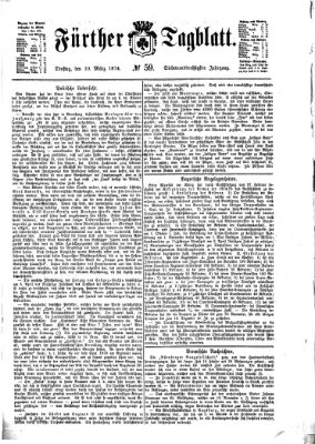 Fürther Tagblatt Dienstag 10. März 1874