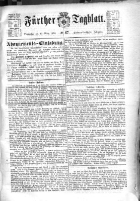 Fürther Tagblatt Donnerstag 19. März 1874
