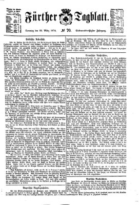 Fürther Tagblatt Sonntag 22. März 1874