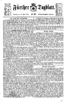 Fürther Tagblatt Sonntag 12. April 1874
