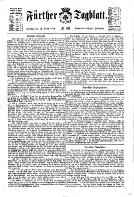 Fürther Tagblatt Dienstag 14. April 1874