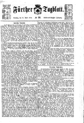 Fürther Tagblatt Samstag 25. April 1874