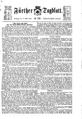 Fürther Tagblatt Sonntag 17. Mai 1874