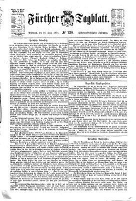 Fürther Tagblatt Mittwoch 10. Juni 1874
