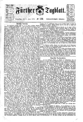 Fürther Tagblatt Donnerstag 11. Juni 1874