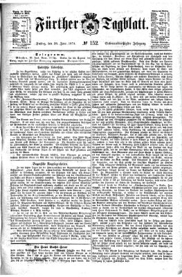 Fürther Tagblatt Freitag 26. Juni 1874