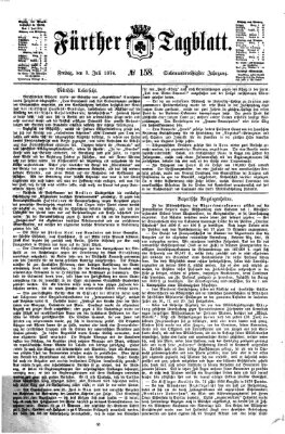 Fürther Tagblatt Freitag 3. Juli 1874