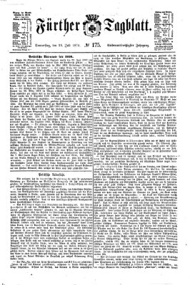 Fürther Tagblatt Donnerstag 23. Juli 1874
