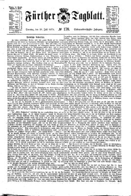 Fürther Tagblatt Sonntag 26. Juli 1874