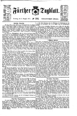 Fürther Tagblatt Sonntag 2. August 1874