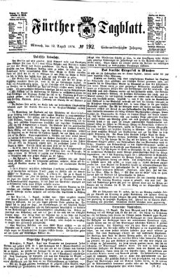 Fürther Tagblatt Mittwoch 12. August 1874