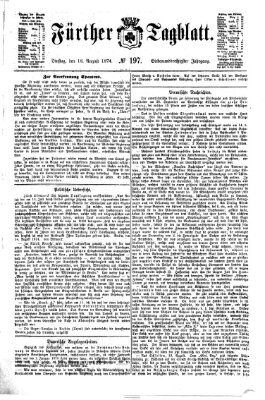 Fürther Tagblatt Dienstag 18. August 1874