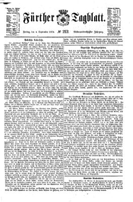 Fürther Tagblatt Freitag 4. September 1874
