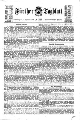 Fürther Tagblatt Donnerstag 17. September 1874