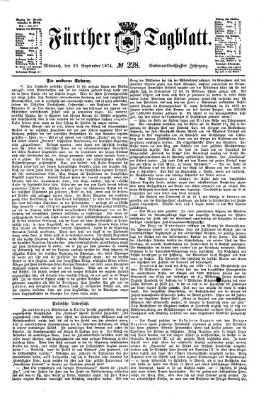 Fürther Tagblatt Mittwoch 23. September 1874