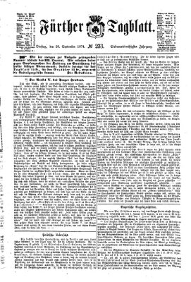 Fürther Tagblatt Dienstag 29. September 1874