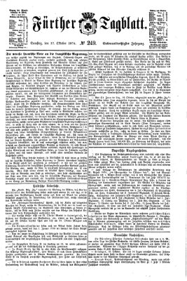 Fürther Tagblatt Samstag 17. Oktober 1874