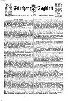 Fürther Tagblatt Donnerstag 29. Oktober 1874
