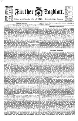Fürther Tagblatt Dienstag 10. November 1874