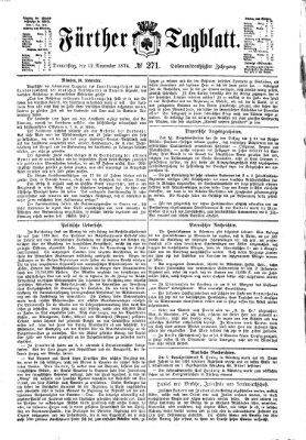 Fürther Tagblatt Donnerstag 12. November 1874