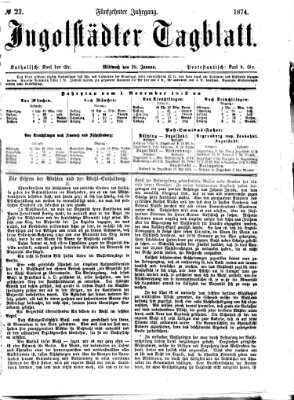 Ingolstädter Tagblatt Mittwoch 28. Januar 1874