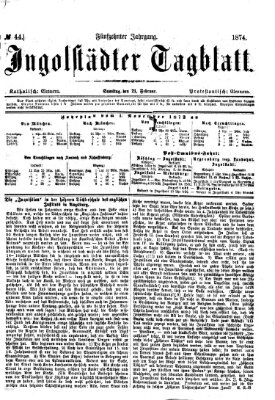Ingolstädter Tagblatt Samstag 21. Februar 1874