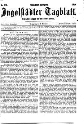 Ingolstädter Tagblatt Donnerstag 3. Dezember 1874