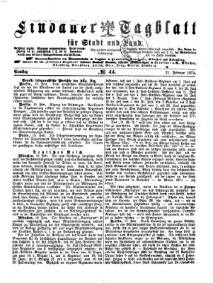Lindauer Tagblatt für Stadt und Land Samstag 21. Februar 1874