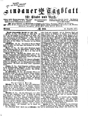 Lindauer Tagblatt für Stadt und Land Mittwoch 30. Dezember 1874
