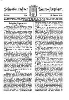 Schwabmünchner Tages-Anzeiger Freitag 23. Januar 1874