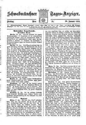 Schwabmünchner Tages-Anzeiger Freitag 30. Januar 1874