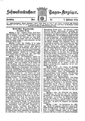 Schwabmünchner Tages-Anzeiger Samstag 7. Februar 1874