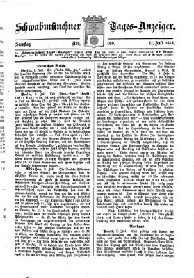 Schwabmünchner Tages-Anzeiger Samstag 11. Juli 1874
