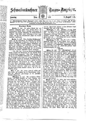Schwabmünchner Tages-Anzeiger Sonntag 2. August 1874