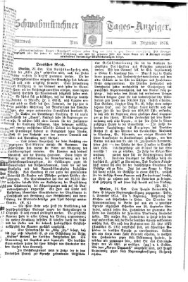 Schwabmünchner Tages-Anzeiger Mittwoch 30. Dezember 1874