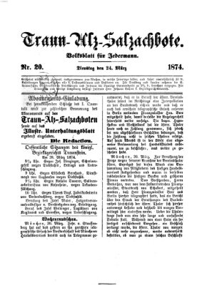 Traun-Alz-Salzachbote Dienstag 24. März 1874