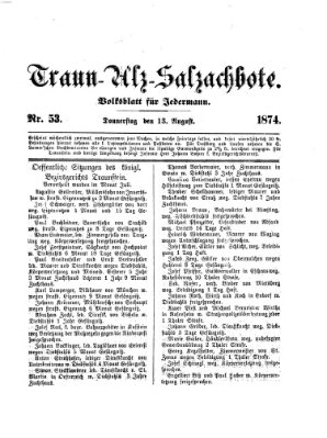 Traun-Alz-Salzachbote Donnerstag 13. August 1874